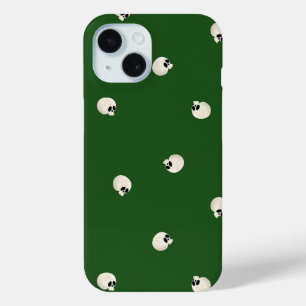 Random Niedlich Kawaii Skull Dots dunkelgrün Case-Mate iPhone Hülle