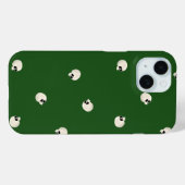Random Niedlich Kawaii Skull Dots dunkelgrün Case-Mate iPhone Hülle (Rückseite (Horizontal))