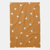 Random Niedlich Kawaii Skull Dots orange Geschirrtuch (Vertikal)