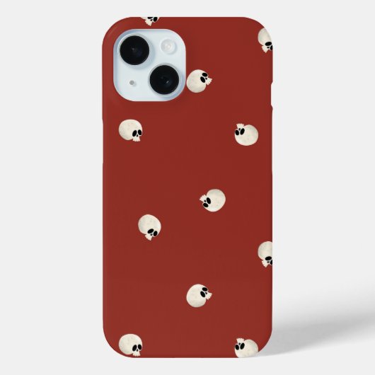 Random Niedlich Kawaii Skull Dots red Case-Mate iPhone Hülle (Rückseite)