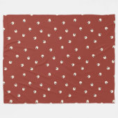Random Niedlich Kawaii Skull Dots red Fleecedecke (Vorderseite (Horizontal))