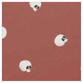 Random Niedlich Kawaii Skull Dots Red Stoff (Nahaufnahme)