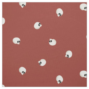 Random Niedlich Kawaii Skull Dots Red Stoff