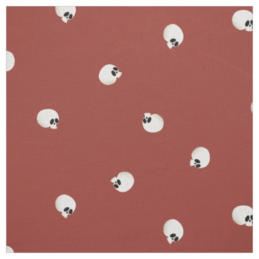 Random Niedlich Kawaii Skull Dots Red Stoff (Muster)