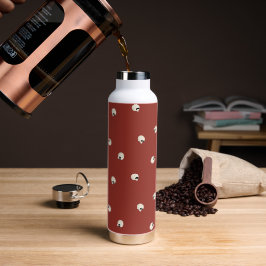 Random Niedlich Kawaii Skull Dots red Trinkflasche