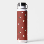 Random Niedlich Kawaii Skull Dots red Trinkflasche (Rückseite)
