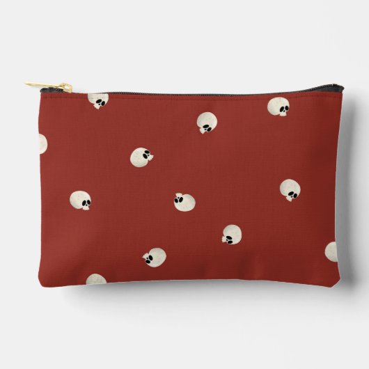 Random Niedlich Kawaii Skull Dots red Zubehörtasche (Vorderseite)