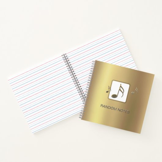 RANDOM NOTES Beveled Sechzehnte Notes Gold Journal Notizblock (Innenseite)