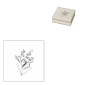Random Original Hand Drawing Wildblumen Gummistempel (Stempel)