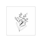 Random Original Hand Drawing Wildblumen Gummistempel (Prägung)