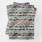 Random Painted Pastel Rose Streifen Geschenkpapier Set (Beispiel)