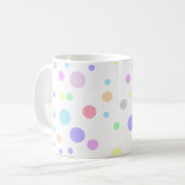 Random Pastellpolka-Punktmuster Kaffeetasse (Vorderseite Links)