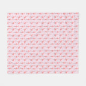 Random Pink Flamingo Bird Muster Fleecedecke (Vorderseite (Horizontal))