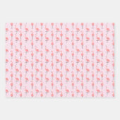 Random Pink Flamingo Bird Muster Geschenkpapier Set (Vorderseite 2)