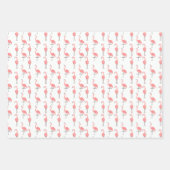 Random Pink Flamingo Bird Muster Geschenkpapier Set (Vorderseite)