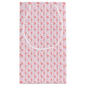 Random Pink Flamingo Bird Muster Kleine Geschenktüte (Rückseite)