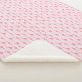 Random Pink Flamingo Bird Muster Sherpadecke (3/4)