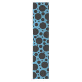 Random Polka Dots - Peacock Blue Table Runner Kurzer Tischläufer (Vorderseite)