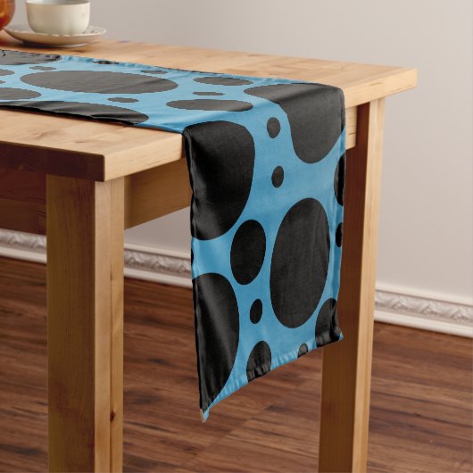 Random Polka Dots - Peacock Blue Table Runner Kurzer Tischläufer (Beispiel)