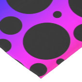 Random Polka Dots - Schwarz auf Regenbogen Kurzer Tischläufer (Ecke)
