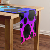 Random Polka Dots - Schwarz auf Regenbogen Kurzer Tischläufer (Beispiel)