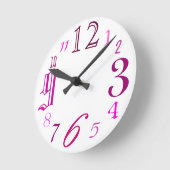 Random (rosa) runde wanduhr (Winkel)