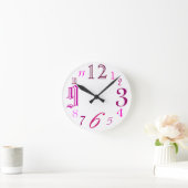 Random (rosa) runde wanduhr (Zuhause)