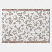 Random-Schmetterlinge im weißen Farbmuster werfen Decke (Vorderseite)