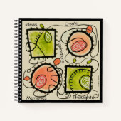 Random Scribbles Notebook 8-1/2" Sq. Notizblock (Vorderseite)