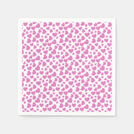Random Sized and Colored Hearts Serviette