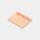 Random Sized Orange Hearts Post-it Klebezettel (angewinkelt)