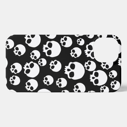 Random Skulls Muster iPhone Hülle (Rückseite (Horizontal))