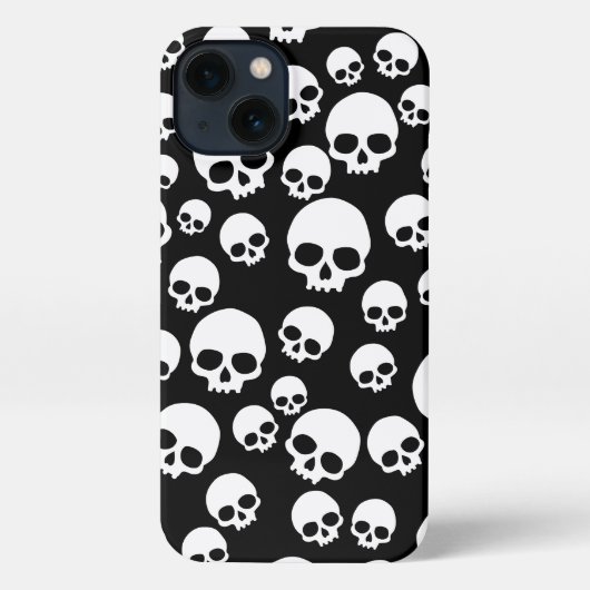 Random Skulls Muster iPhone Hülle (Rückseite)