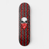 Random Skulls Muster Red Bandana Skull Skateboard (Vorderseite)