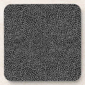 Random Spots - 50pc Grau auf schwarz Getränkeuntersetzer (Vorderseite)