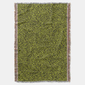 Random Spots - Bananengelb auf schwarz Decke (Vorderseite Vertikal)