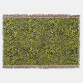 Random Spots - Bananengelb auf schwarz Decke (Vorderseite)