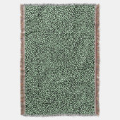 Random Spots - Ghost Green auf schwarz Decke (Vorderseite Vertikal)