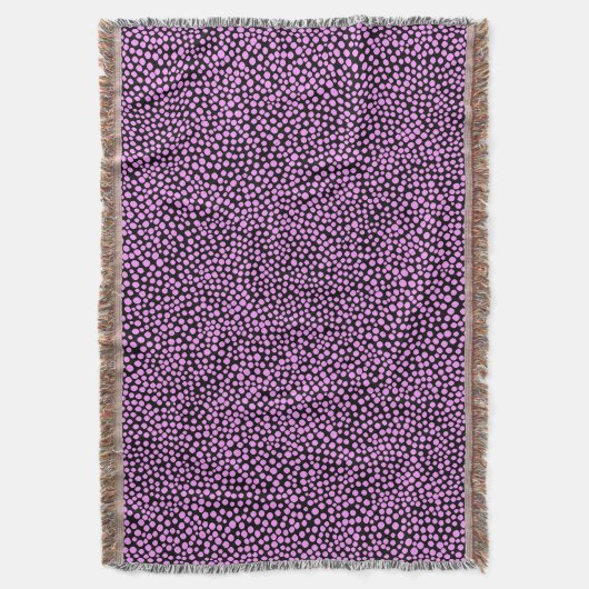 Random Spots - Leichte Violette auf schwarz Decke (Vorderseite Vertikal)