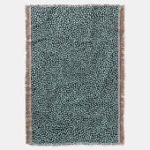 Random Spots - Light Blue Green auf Black Decke (Vorderseite Vertikal)