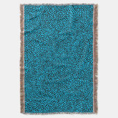 Random Spots - Schwarz auf Sky Blue Decke (Vorderseite Vertikal)