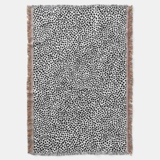 Random Spots - Schwarz auf Weiß Decke (Vorderseite Vertikal)