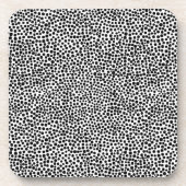 Random Spots - Schwarz auf Weiß Untersetzer (Vorderseite)