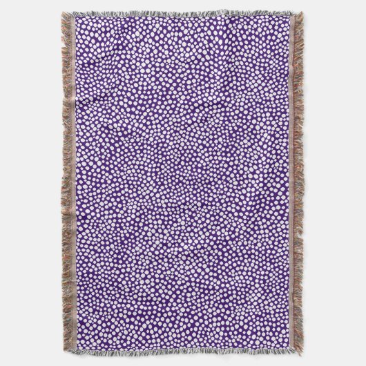 Random Spots - Weiß auf Lila Decke (Vorderseite Vertikal)