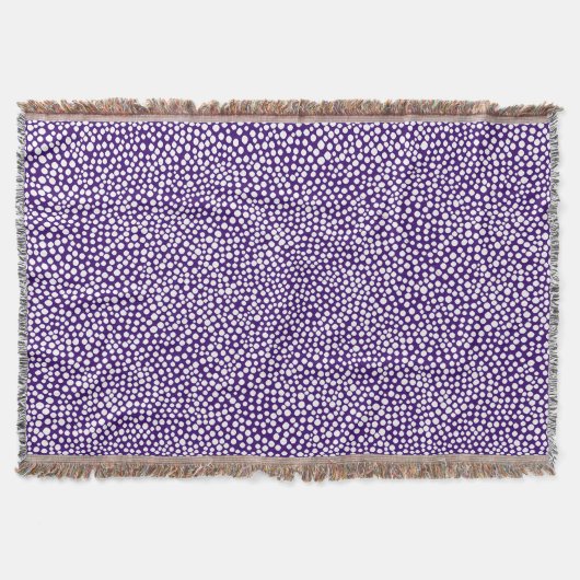 Random Spots - Weiß auf Lila Decke (Vorderseite)