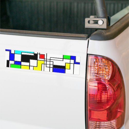 Random Squares hassen Mondrian Autoaufkleber (Auf Lkw)