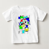 Random Squares hassen Mondrian Baby T-shirt (Vorderseite)