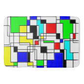 Random Squares hassen Mondrian Badematte (Vorderseite)