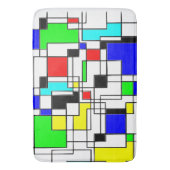 Random Squares hassen Mondrian Badematte (Vorderseite Vertikal)
