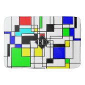 Random Squares hassen Mondrian Badematte (Vorderseite)
